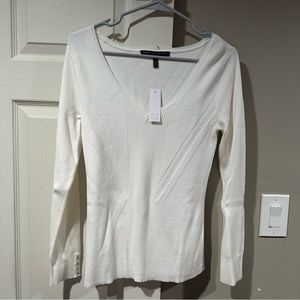 WHITE HOUSE BLACK MARKET BRAND NEW WITH TAGS WHITE SWEATER SIZE SMALL! NWT!!